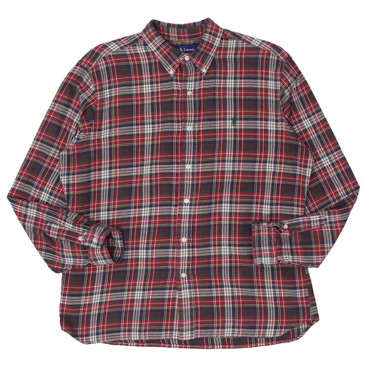 Mens Ralph Lauren Classic Fit Flannel Long Sleeve Shirt