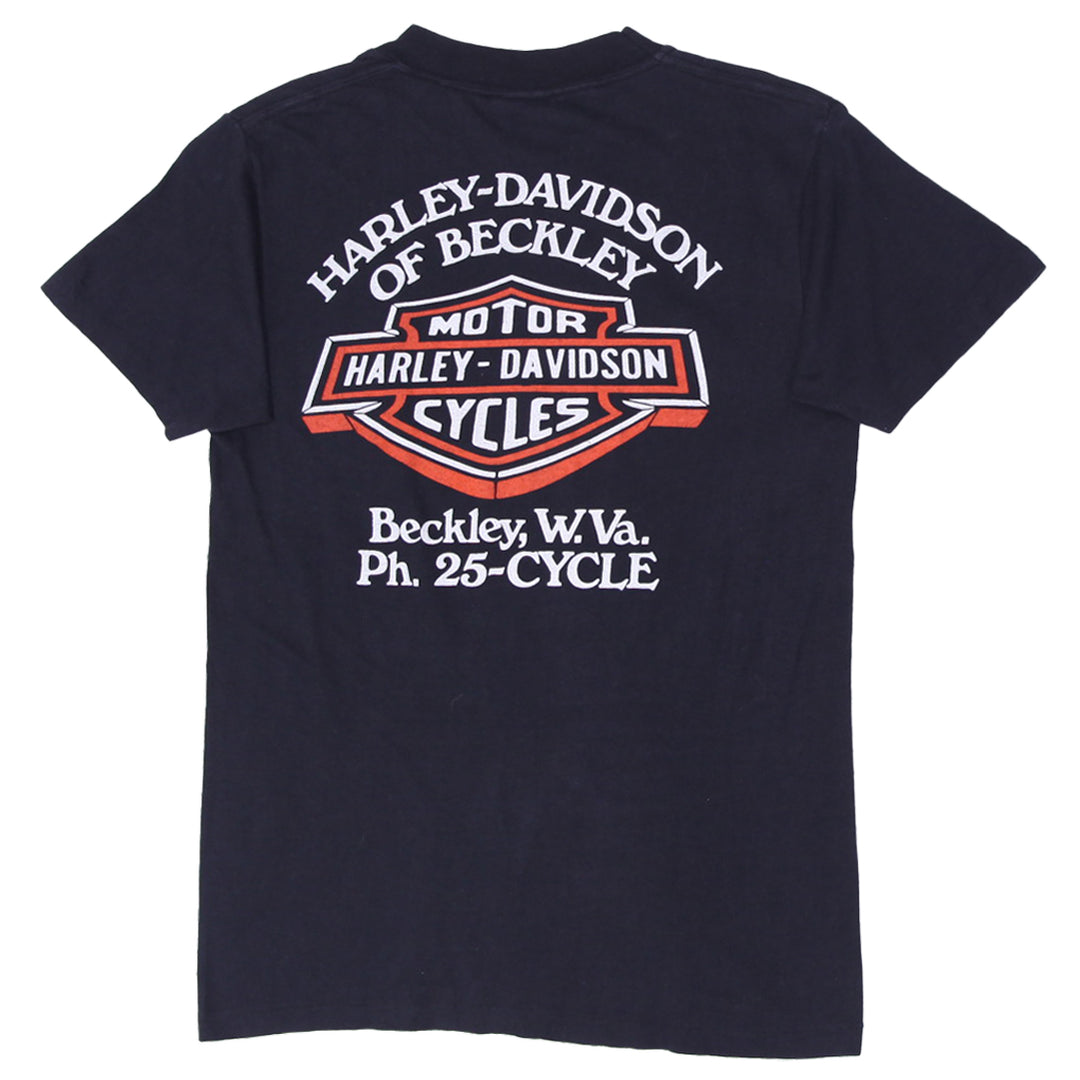 Vintage 1985 RARE 3D Emblem Harley Davidson Eagle Shield T-Shirt