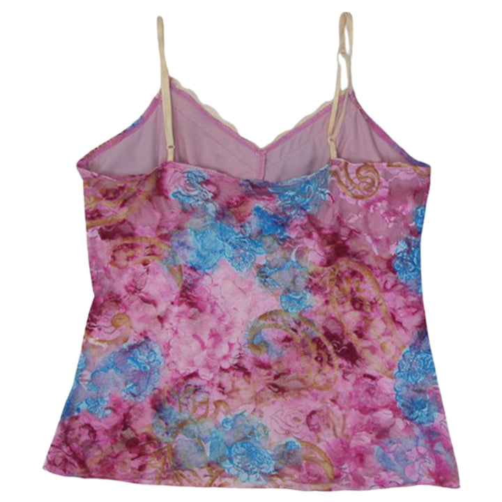 Y2K Ladies Strappy Mesh Lace Floral Top