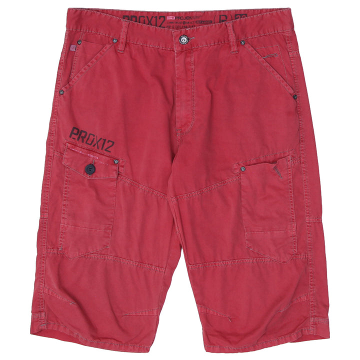 Mens Projek Raw Capri Long Twill Cargo Shorts