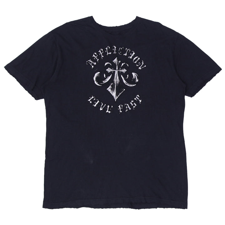 Y2K Mens Affliction Live Fast Black T-Shirt