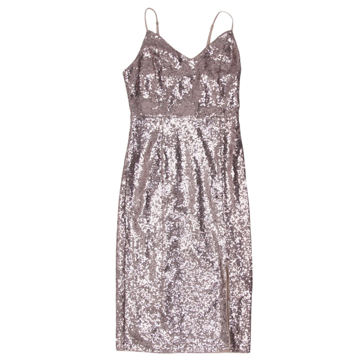 Y2K Ladies Strappy HMS Sequin Front Slit Dress