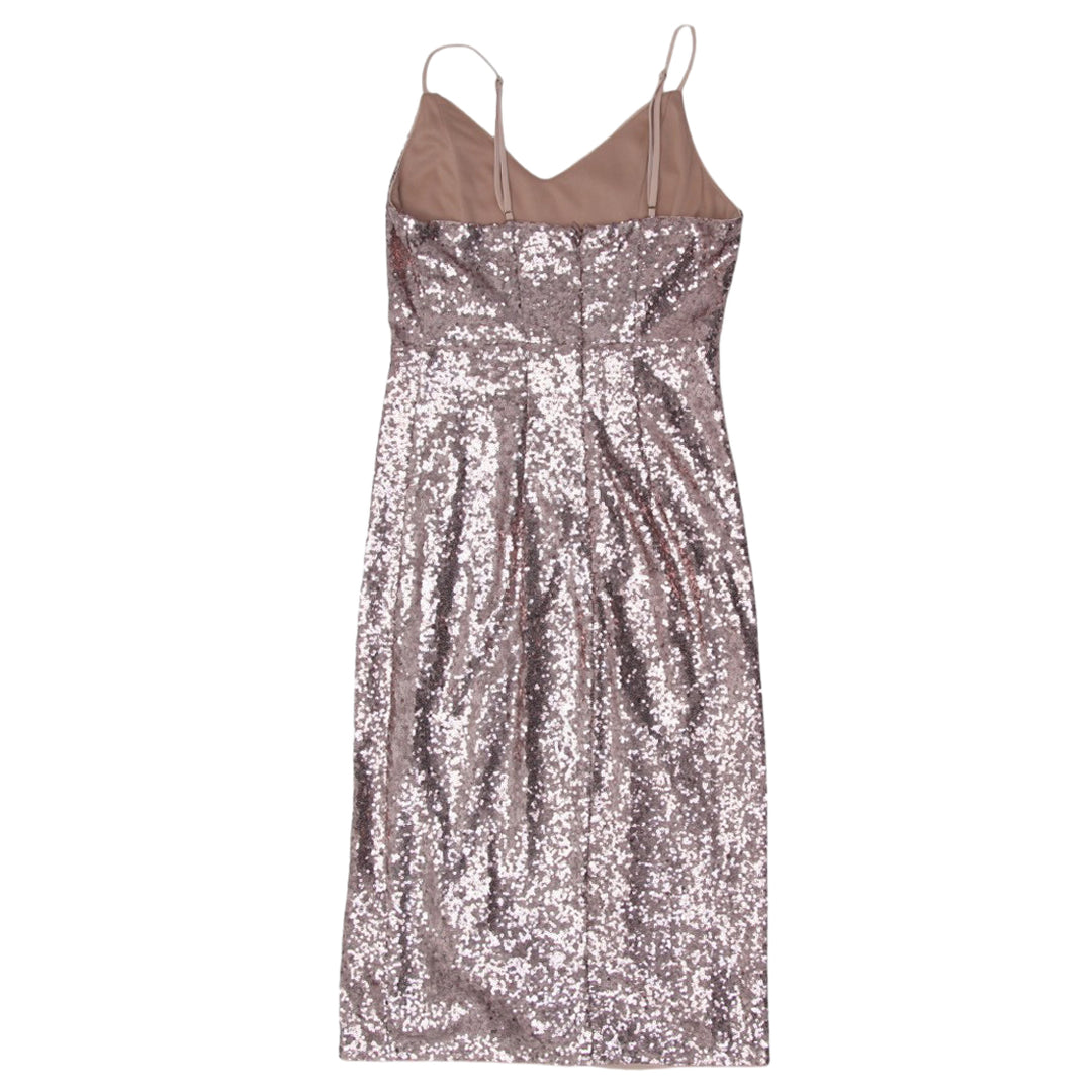 Y2K Ladies Strappy HMS Sequin Front Slit Dress