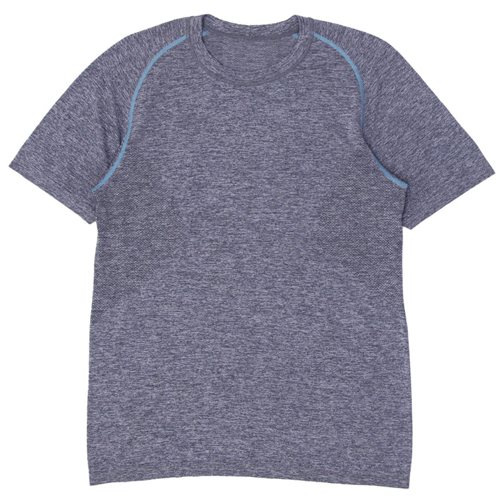 Mens Lululemon Logo Gray Stretch Sports T-Shirt