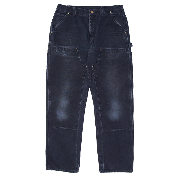Mens Carhartt B01 BLK Dungaree Fit Double Knee Pants