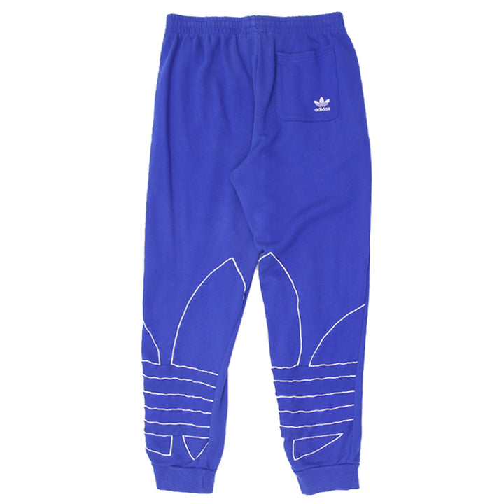 Mens Embroidered Adidas Big Trefoil Outline Jogger Pants