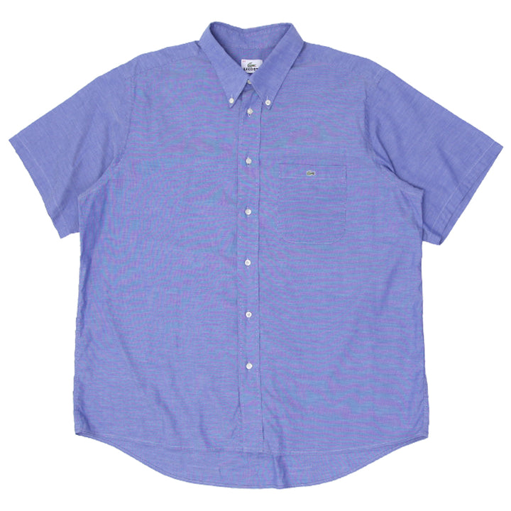 Mens Lacoste Logo Short Sleeve Button Shirt