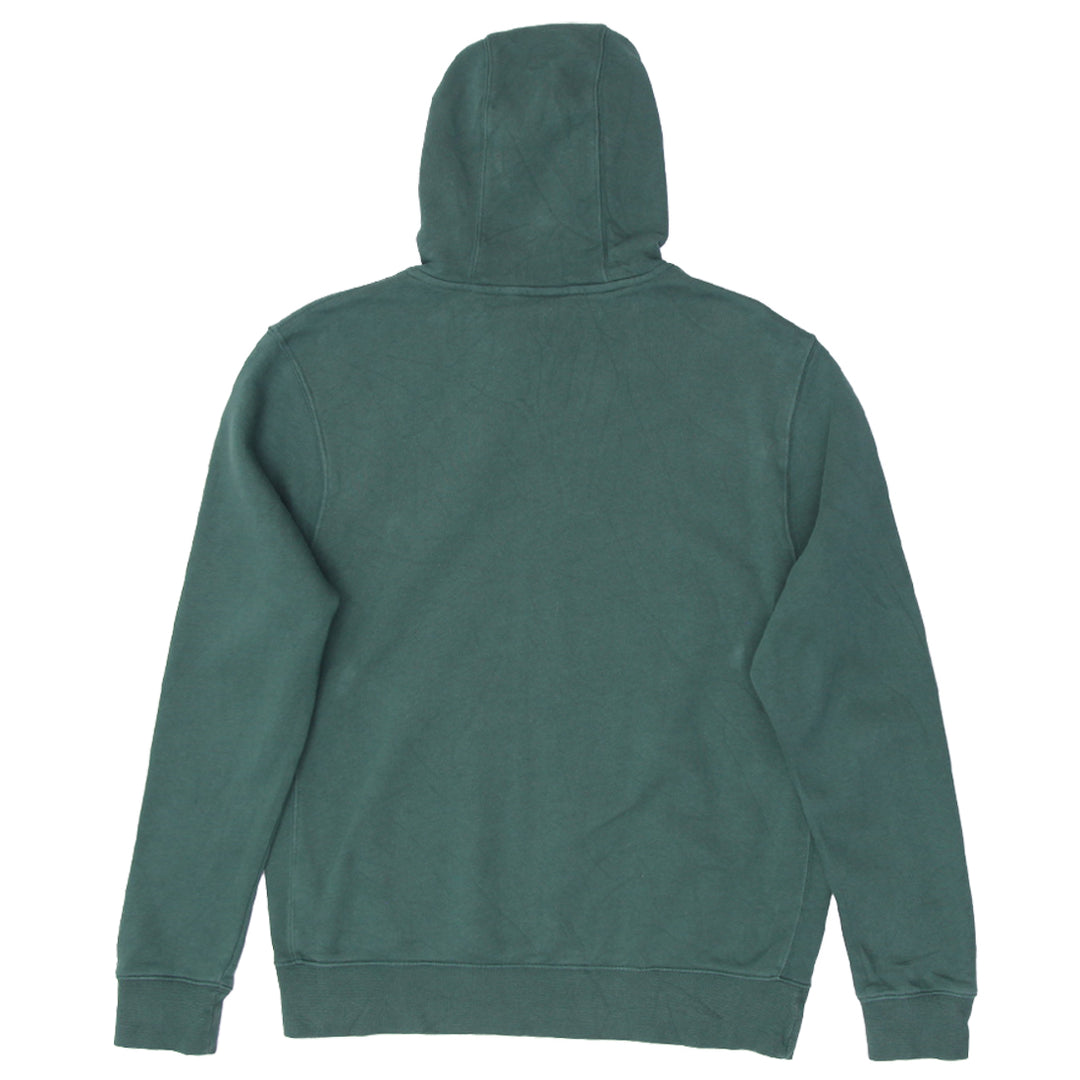 Mens Embroidered Nike Logo Green Pullover Hoodie