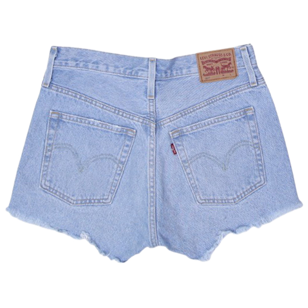 Ladies Levi's Waterless 501 Button Fly Button Denim Shorts