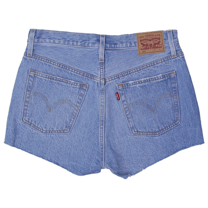 Ladies Levi's 501 Ripped Button Fly Denim Shorts