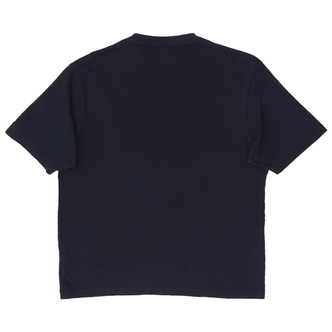 Mens Jordan T-Shirt Black Blue Embroidered Logo Casual