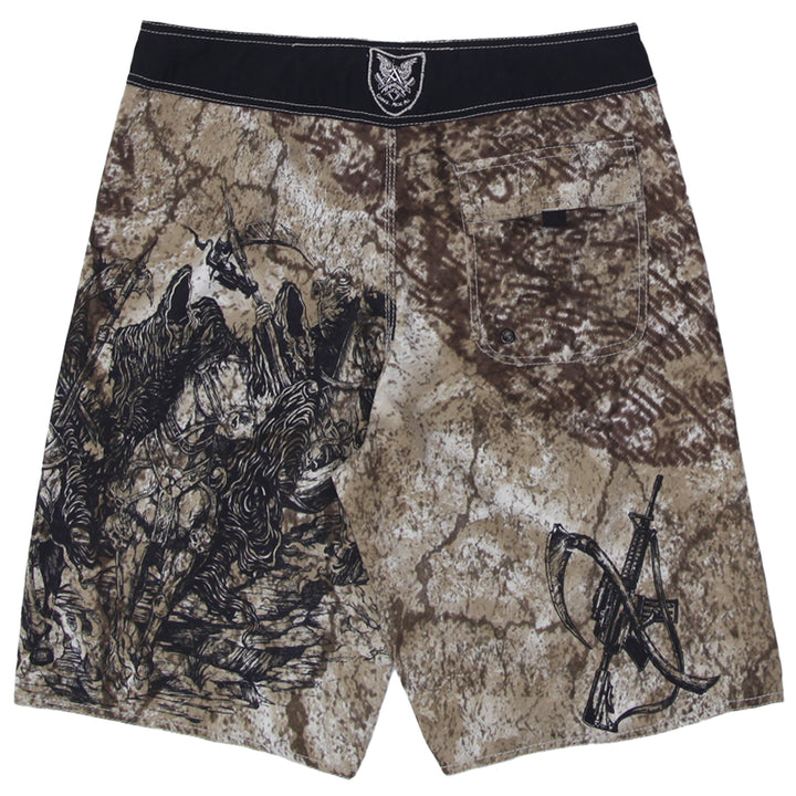 Y2K Mens Approme Death To The Wicked Board Shorts