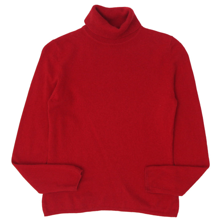 Ladies Charter Club 2 Ply 100% Cashmere Red Turtleneck Sweater