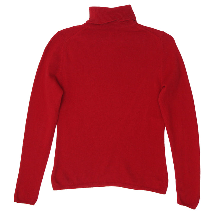 Ladies Charter Club 2 Ply 100% Cashmere Red Turtleneck Sweater