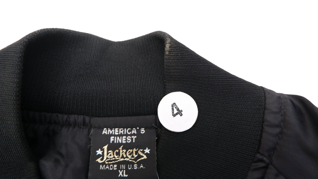 Vintage Mens America's Finest Signature Series Jacket Black Embroidered Racing