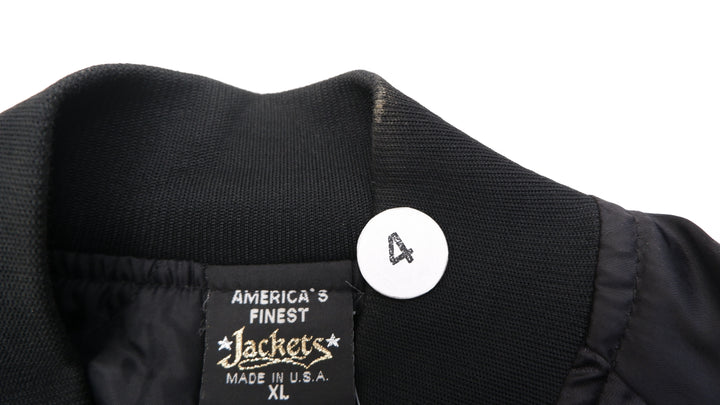 Vintage Mens America's Finest Signature Series Jacket Black Embroidered Racing