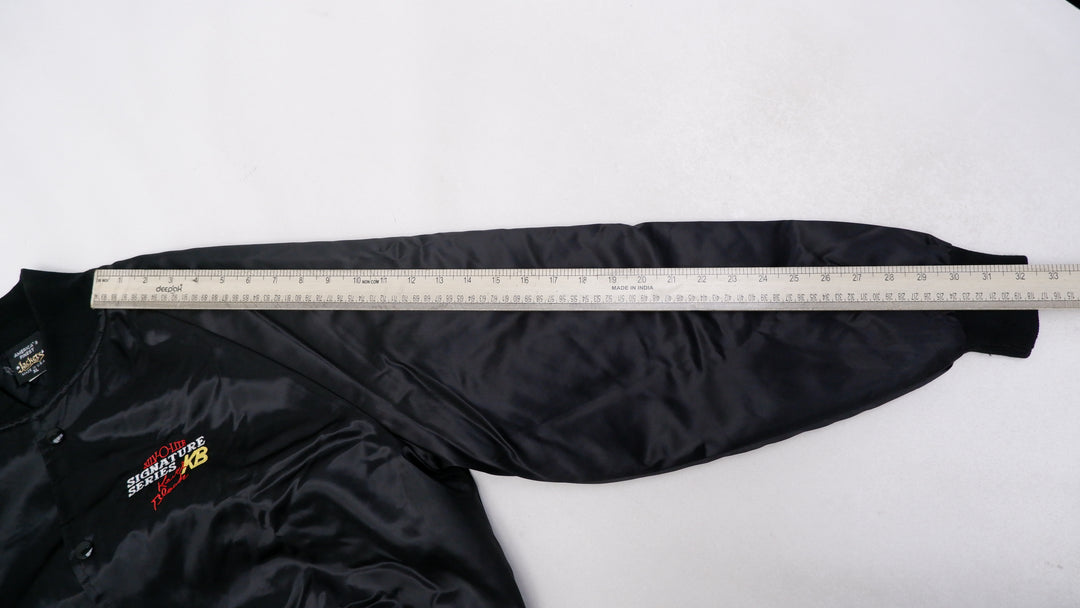 Vintage Mens America's Finest Signature Series Jacket Black Embroidered Racing