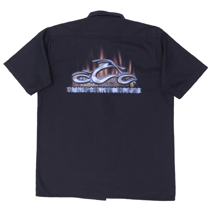 Mens Orange County Choppers Black Button Shirt