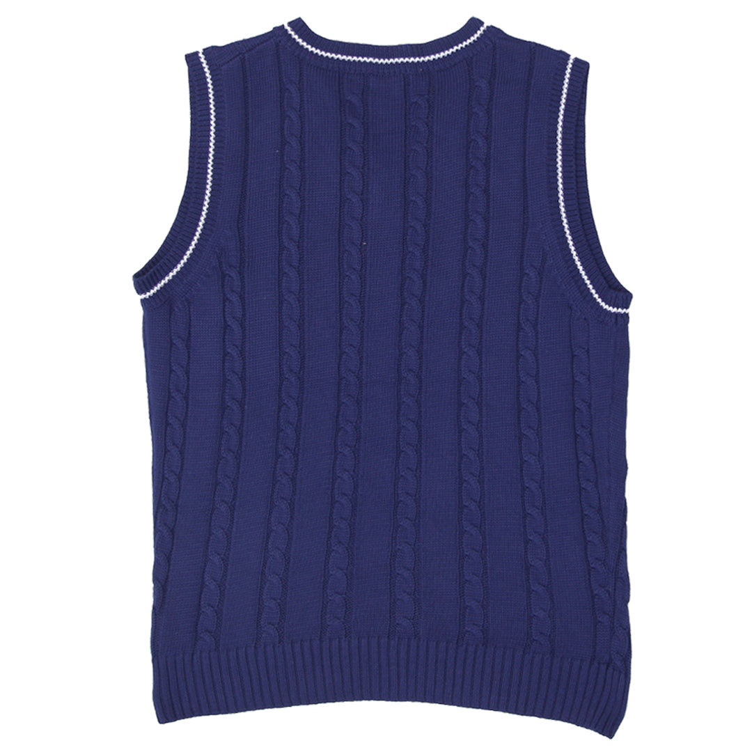 Mens COOFANDY Sleeveless V-Neck Cable Knit Sweater