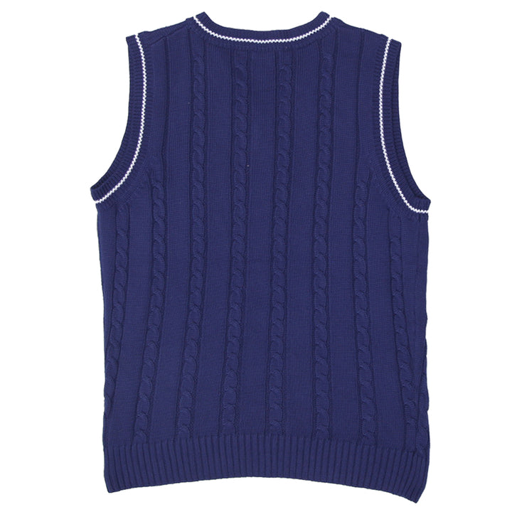Mens COOFANDY Sleeveless V-Neck Cable Knit Sweater