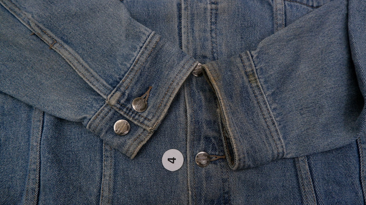 Mens Harley Davidson Denim Jacket Blue Embroidered Logo Biker