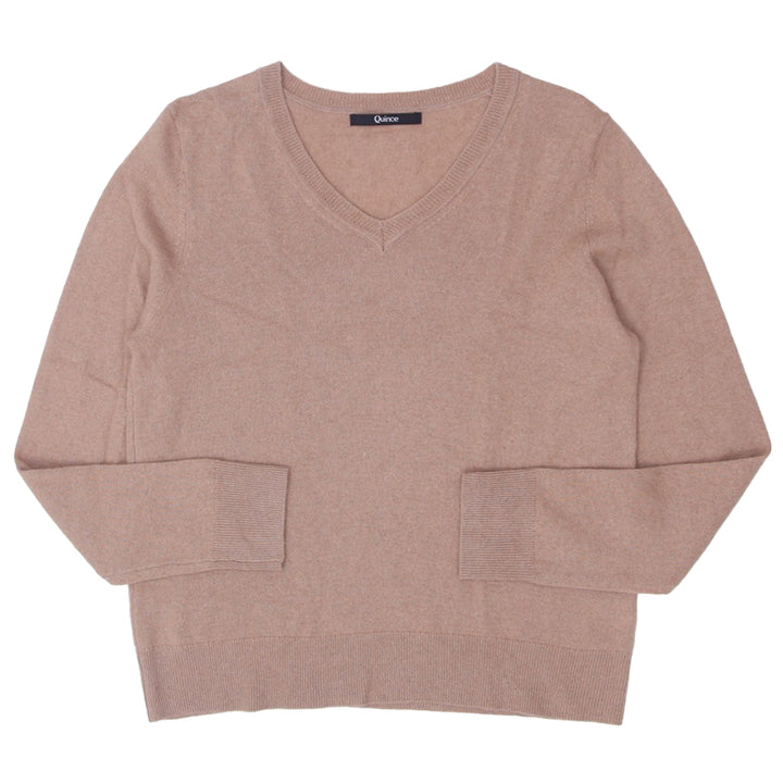 Ladies Quince V-Neck 100% Cashmere Sweater