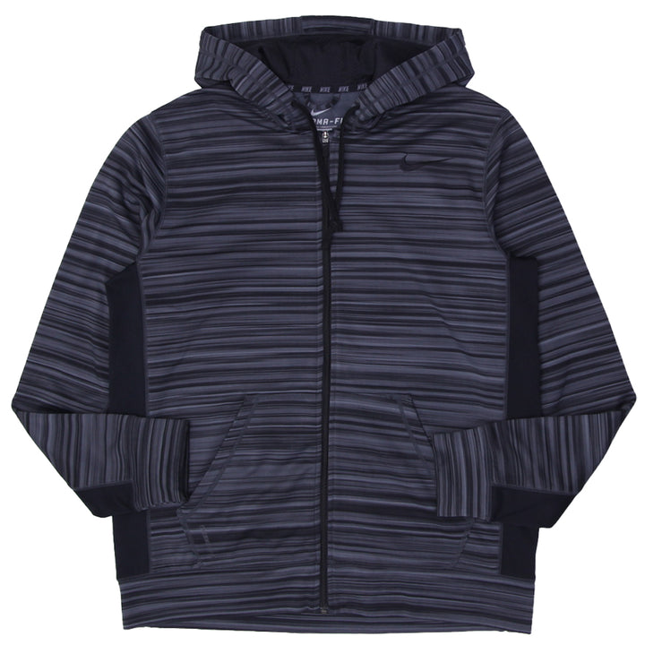 Mens Embroidered Nike Logo Therma Fit Zip Up Pullover Hoodie