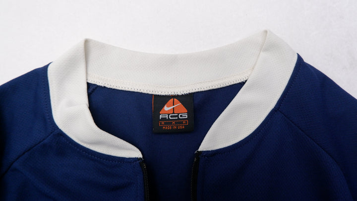 Vintage Mens Nike ACG Cycling Jersey Navy Blue 1/2 Zip