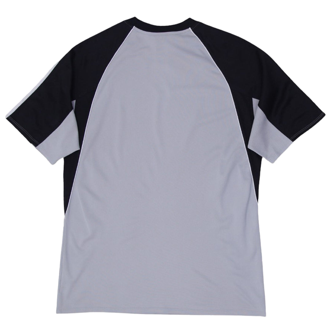 Mens Adidas T-Shirt Gray Black Colorblock Athletic Sportswear