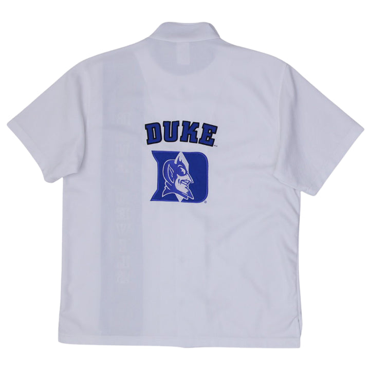 Vintage Champs Blue Devils Embroidered Warm Up Shirt Jersey | Migration_Jerseys UAENAT20 - Side View | Fashion Rerun