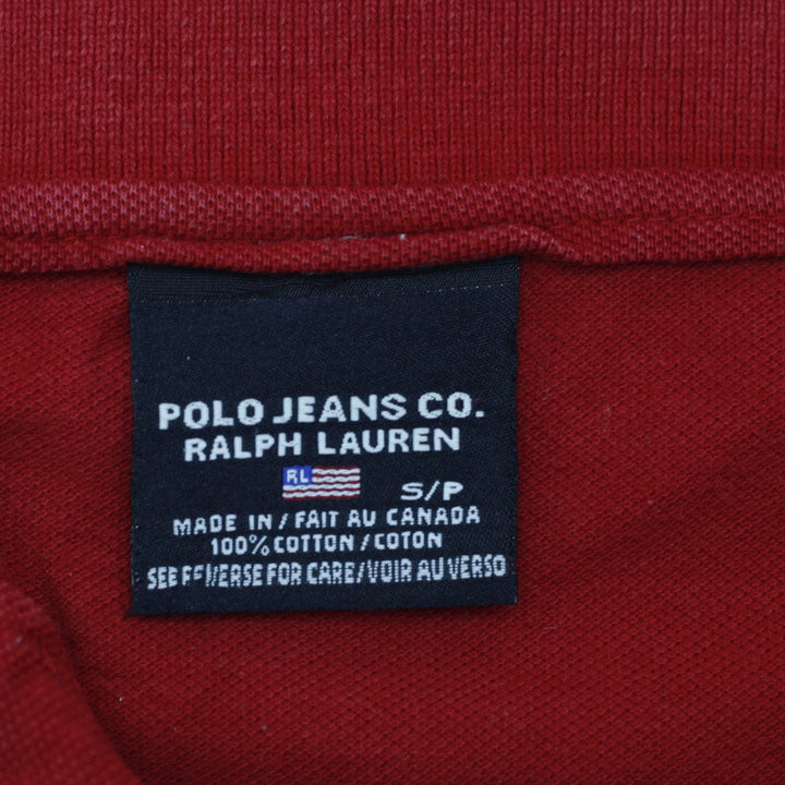 Vintage Polo Jeans Co. Ralph Lauren Long Sleeve Red Polo T-Shirt