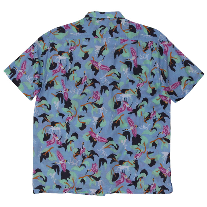 Mens Patagonia Short Sleeve Shirt Blue Graphic Print Casual | Migration_Shirts UAENAT20 - Side View | Fashion Rerun