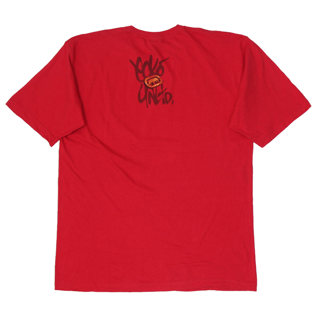 Y2K Mens Ecko Unltd Red Graphic T-Shirt