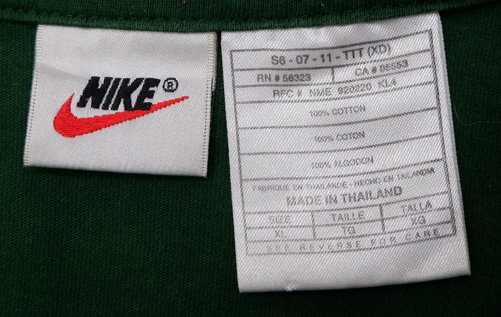 Vintage Nike Button Up Tee Shirt Bootle Green Rare Jersey Size Extra Large | Migration_Jerseys UAENAT20 - Bac | Fashion Rerun