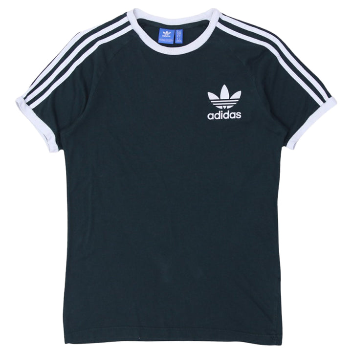 Ladies Adidas Logo Sleeve Striped T-Shirt