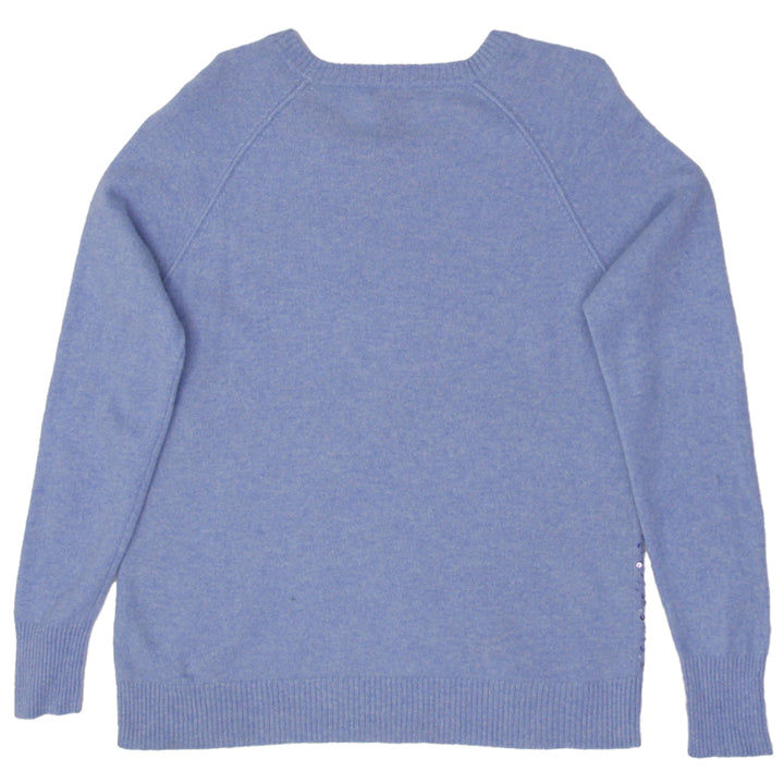 Ladies Lord & Taylor 100% Cashmere Front Sequin Sweater