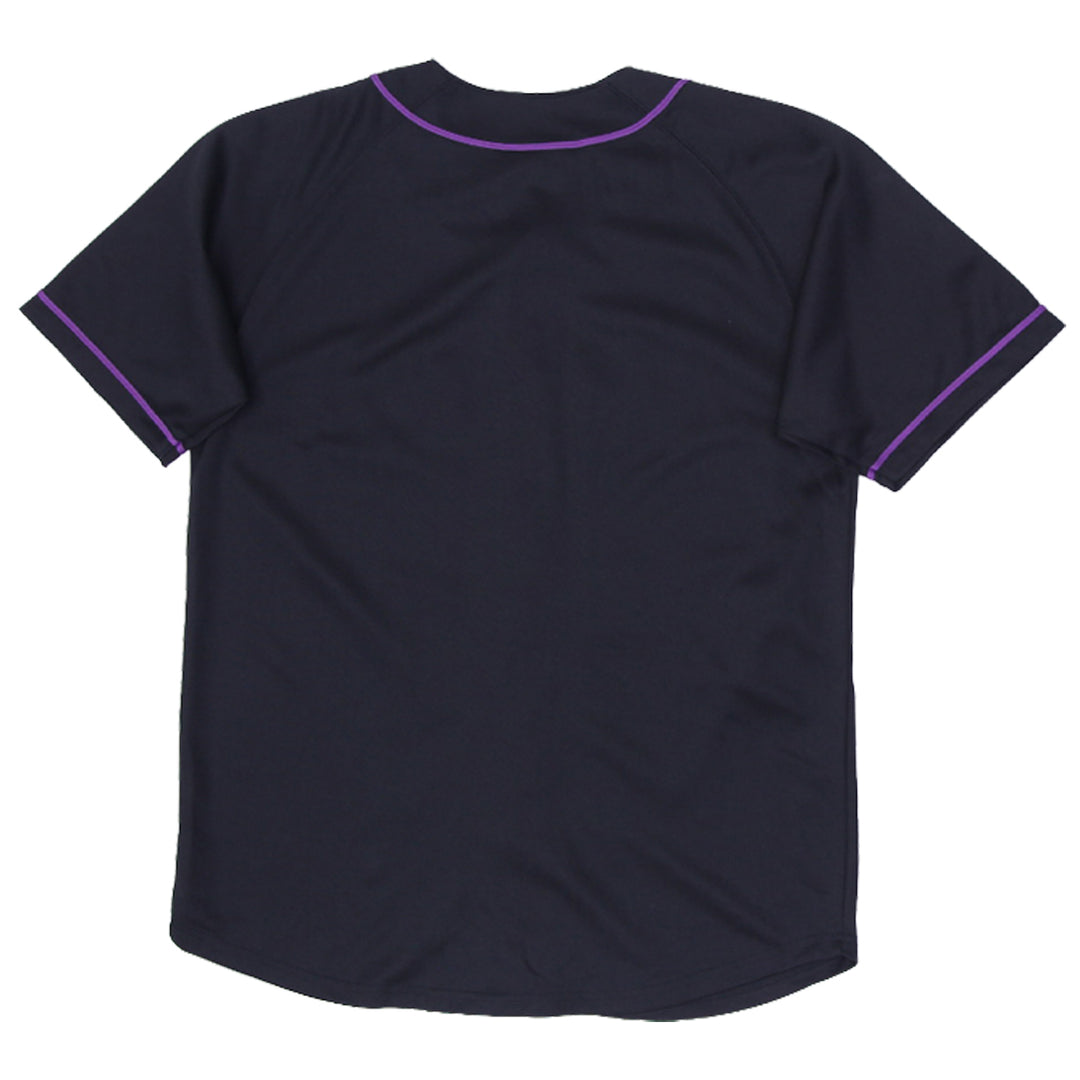 Youth Boys Los Angeles Lakers Embroidered Button Black Jersey