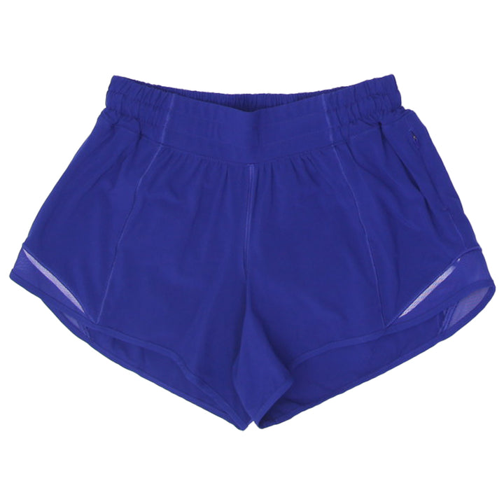 Ladies Lululemon Active Shorts Blue Breathable Mesh