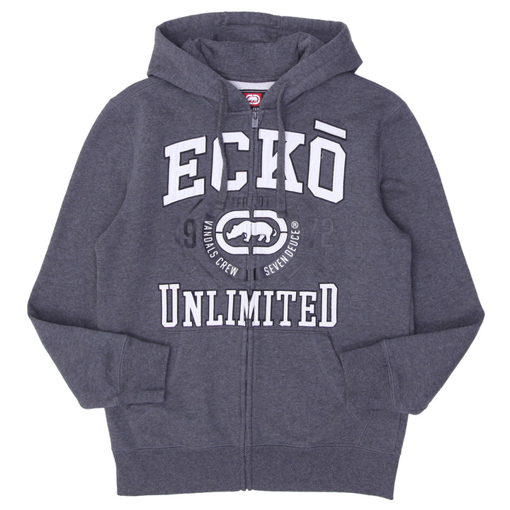 Y2K Mens Embroidered Ecko Unltd Zip Up Hoodies