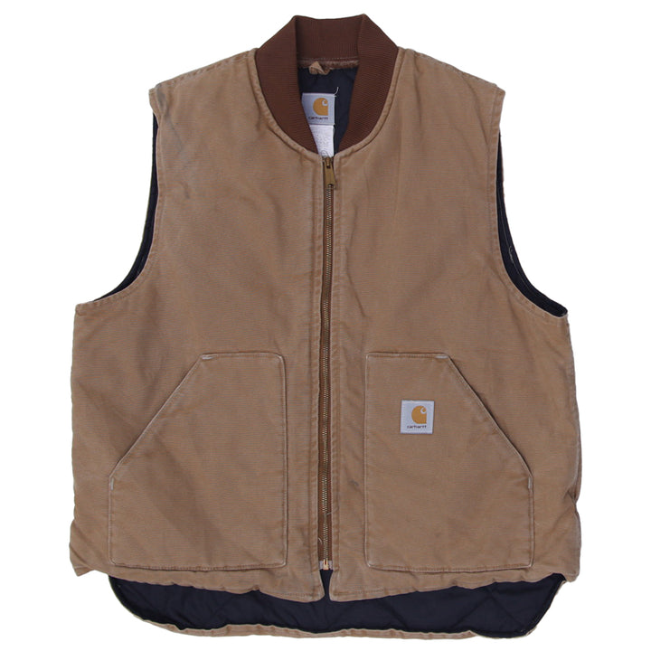 Vintage Carhartt V01 BRN Full Zip Brown Vest