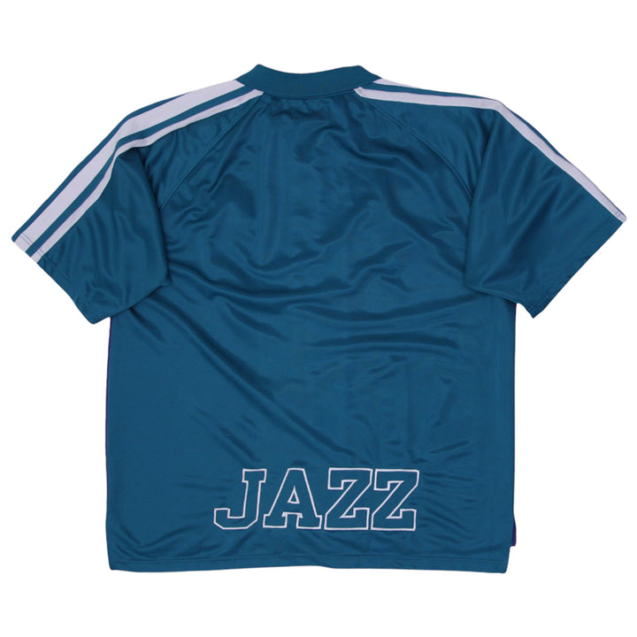 Vintage Champion NBA Utah Jazz Full Zip Warm Up Shirt Jersey