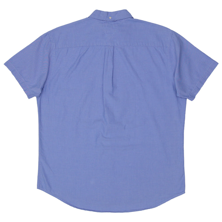 Mens Tommy Hilfiger Classic Fit Short Sleeve Blue Oxford Shirt