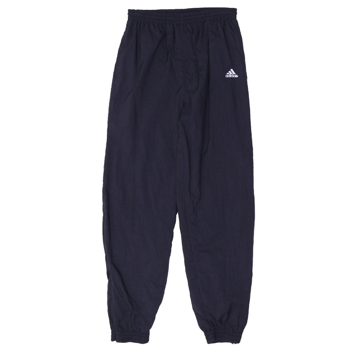 Vintage Embroidered Adidas Logo Black Sports Nylon Pants