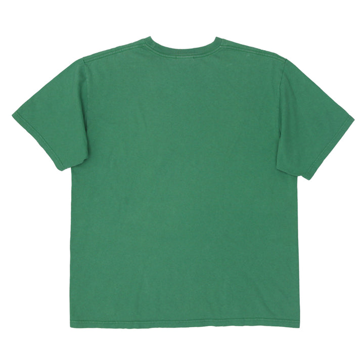 Vintage Nike Swoosh Embroidered Check Spellout Green T-Shirt