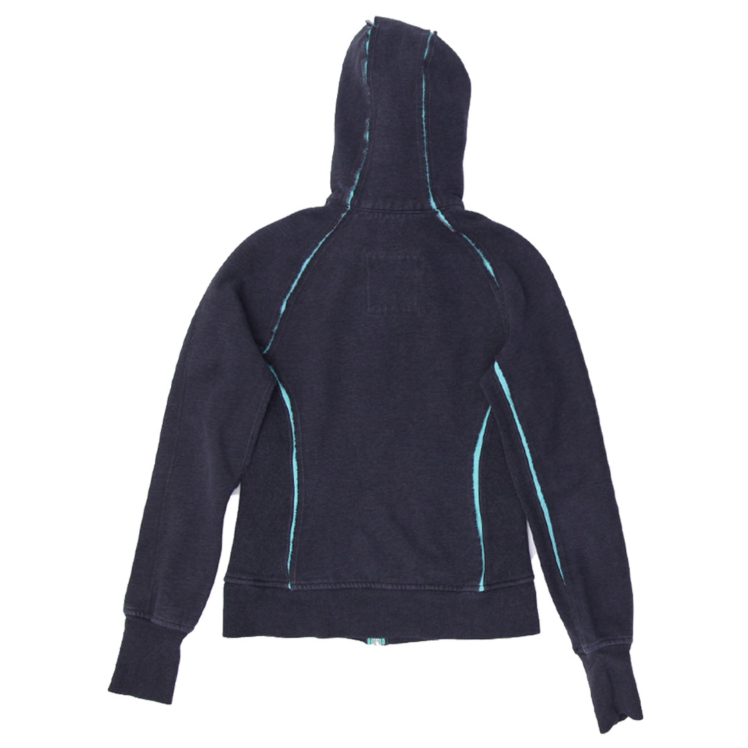 Ladies Lululemon Hoodie Jacket Grey Turquoise Blue