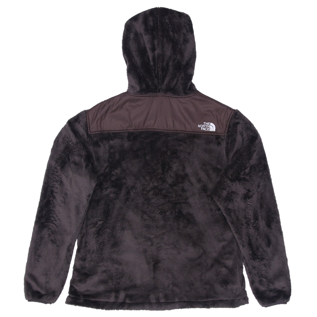 Ladies The North Face Fleece Dark Brown Zip Up Hoodie Jacket