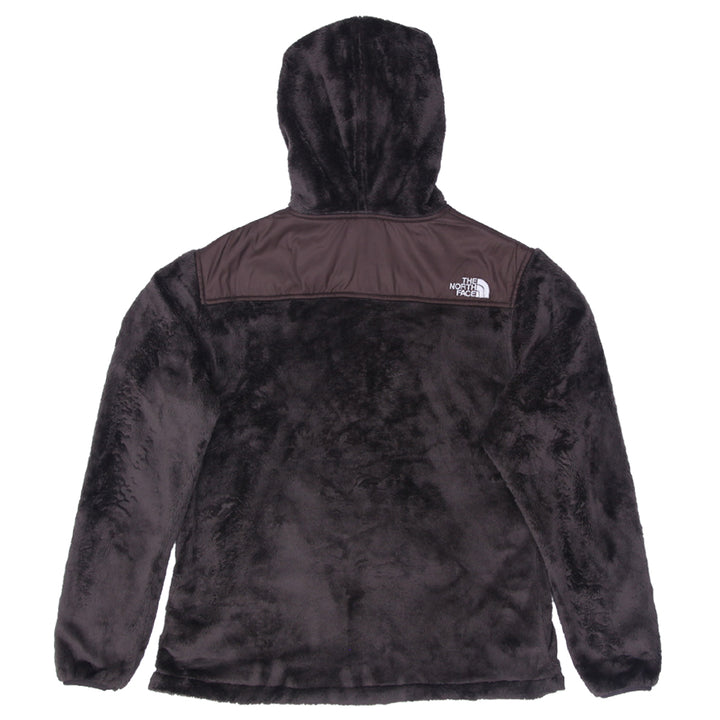 Ladies The North Face Fleece Dark Brown Zip Up Hoodie Jacket