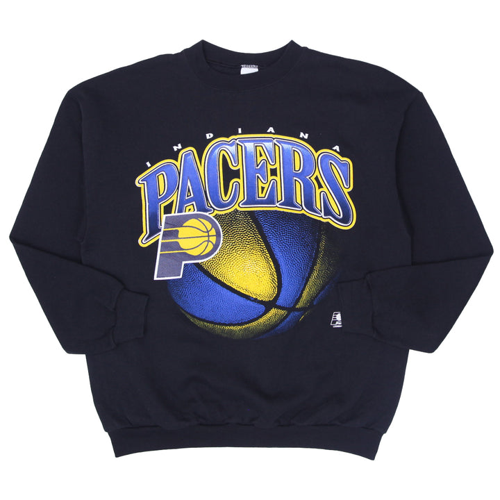Vintage Logo 7 Indiana Pacers Black Sweatshirt