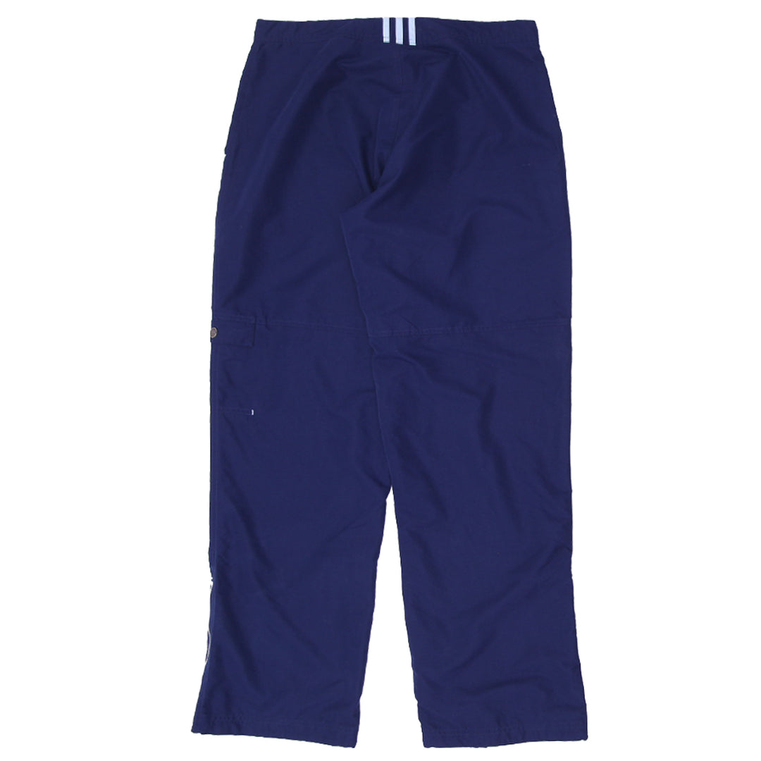 Vintage Adidas Men’s L Navy Mesh Lined Track Pants Ankle Zipper Straight Leg