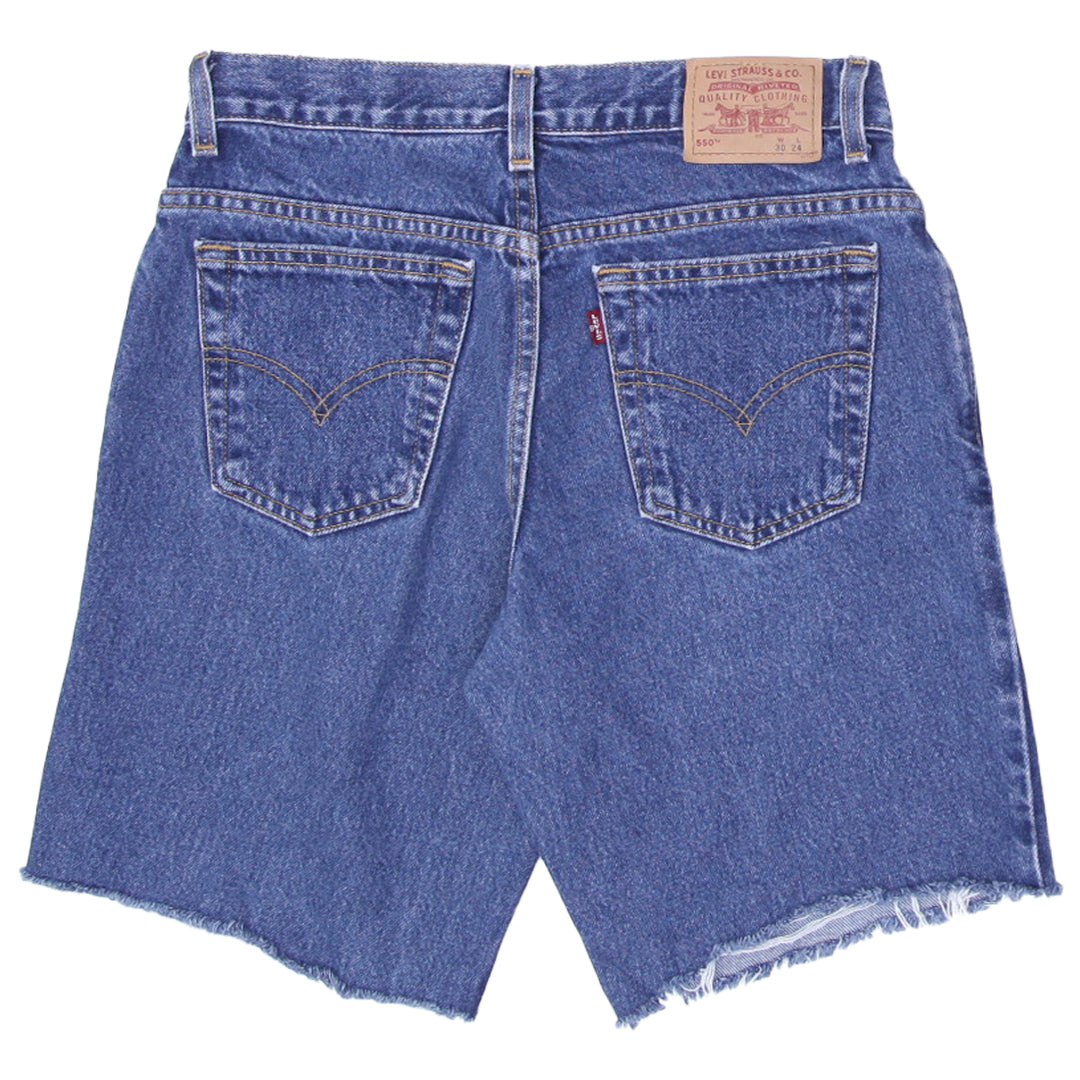 Vintage Levis 550 Relaxed Fit Husky Denim Shorts | Migration_Shorts UAENAT20 - Side View | Fashion Rerun